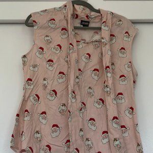 Mr. and Mrs. Claus Tie Neck Top